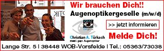 Wir brauchen Dich! Stellenanzeige Augenoptiker bei CAT Optik in Wolfsburg Vorsfelde